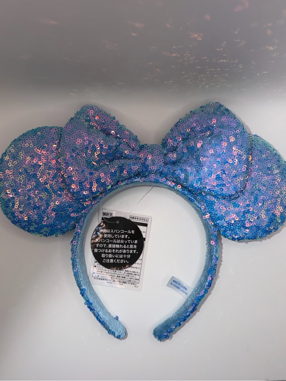 Disney Tokyo Resort Minnie Iridescent Blue Pink Ears